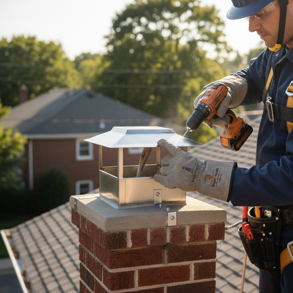 Boston Chimney Cap Installation